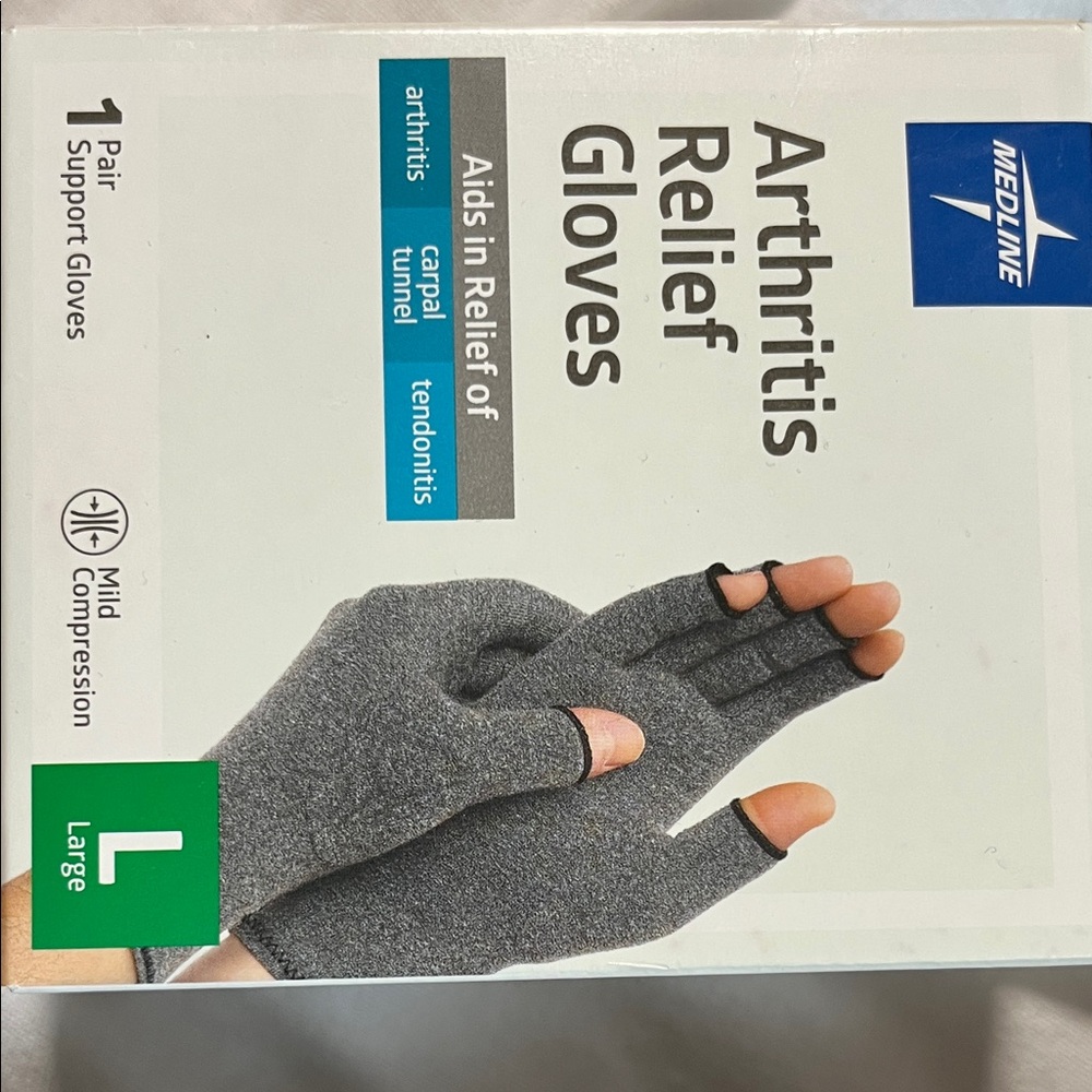 Medline Gray Arthritis Relief Gloves